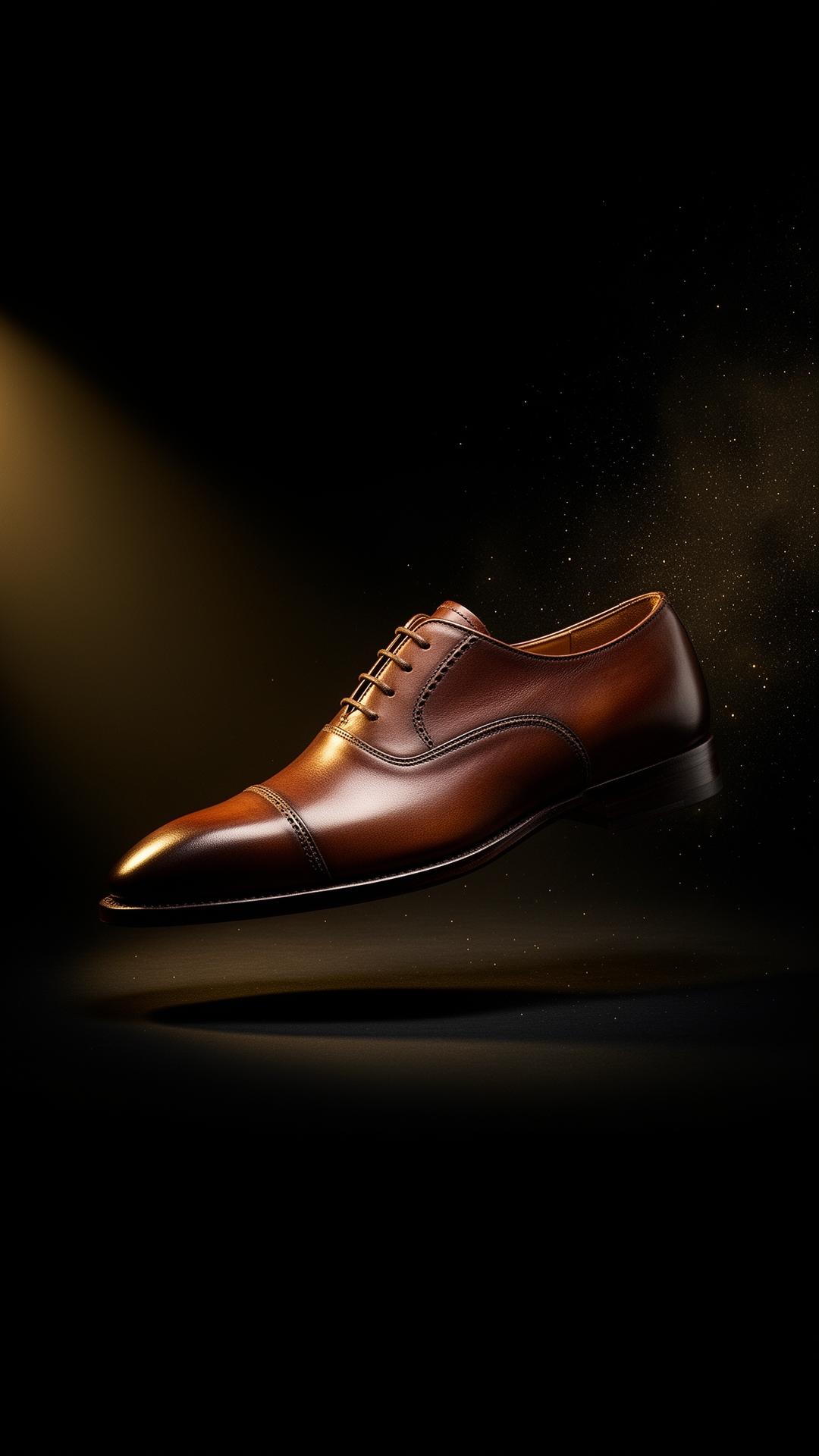Bliss Shoes — hand-finished cognac leather oxford